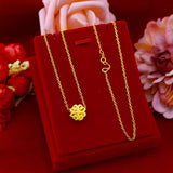 14K Charms Short Pendant Necklace Women's Wedding Choker Jewelry