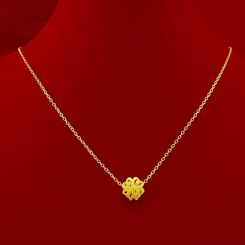 14K Charms Short Pendant Necklace Women's Wedding Choker Jewelry