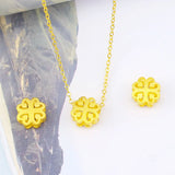 14K Charms Short Pendant Necklace Women's Wedding Choker Jewelry