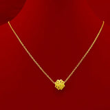 14K Charms Short Pendant Necklace Women's Wedding Choker Jewelry