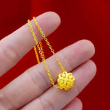 14K Charms Short Pendant Necklace Women's Wedding Choker Jewelry