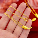 14K Fish Dolphin Necklace Choker Women's Wedding Pendant Jewelry Gift