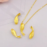 14K Fish Dolphin Necklace Choker Women's Wedding Pendant Jewelry Gift