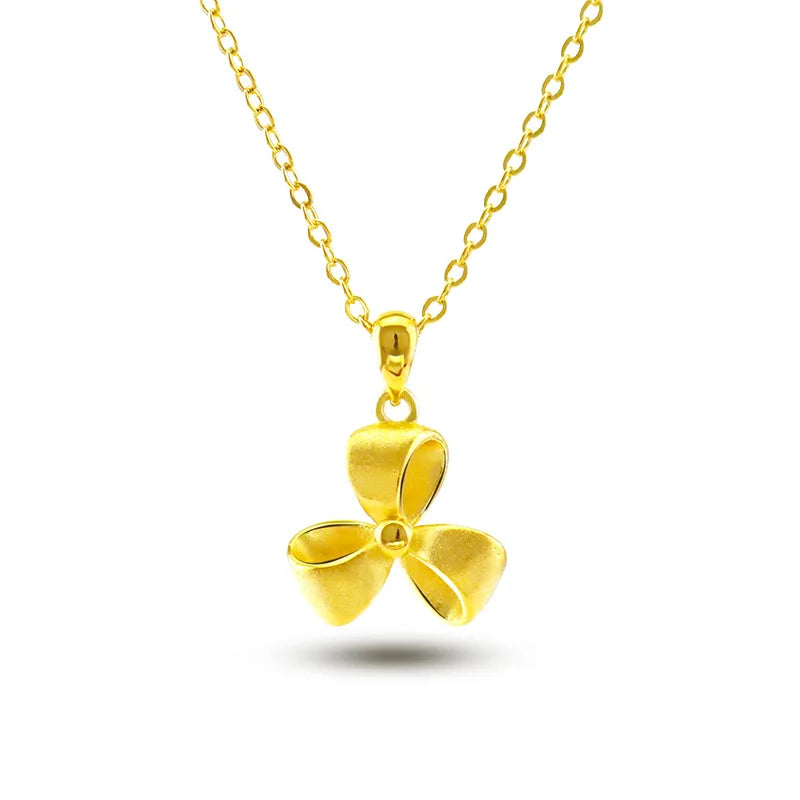 14K Women Necklace for Wedding Engagement Jewelry Bow Clavicle Necklace Chain