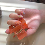 Small Square Hollow Marbing Hair Clip for Women