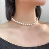 6mm Pearl Choker Necklaces For Women Wedding Jewelry Collar