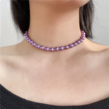 6mm Pearl Choker Necklaces For Women Wedding Jewelry Collar