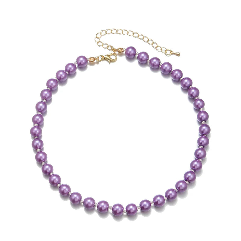 6mm Pearl Choker Necklaces For Women Wedding Jewelry Collar