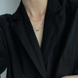 925 Silver Water Drop Necklace Teardrop Pendant Delicate Jewelry