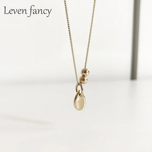 925 Silver Water Drop Necklace Teardrop Pendant Delicate Jewelry