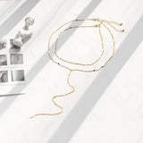 Double Layer Necklace for Women Multilayer Chain Party Jewelry