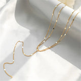 Double Layer Necklace for Women Multilayer Chain Party Jewelry