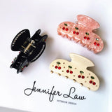 Acetate Hair Accessories for Women Diamond Cherry Clasp Ponytail Hair Claws