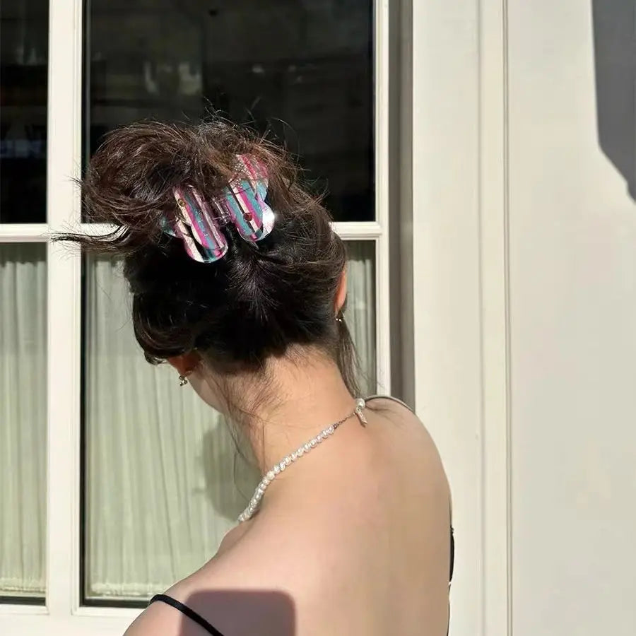 Vintage Geometric Butterfly Hair Clip for Women