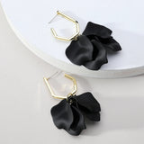Acrylic Rose Petals Flower Dangle Earrings Wedding Party Jewelry