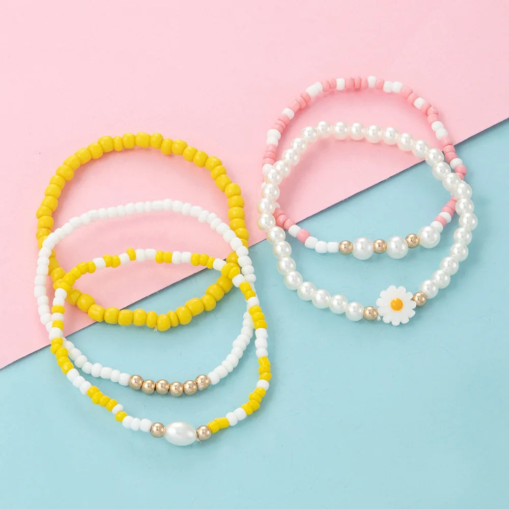 Bohemia Candy Beaded Bracelet Set for Girls 5Pcs