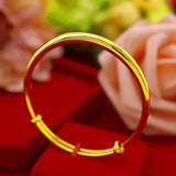 Slidable Printed Women's Bangles, Yellow Wedding Engagement Jewelry