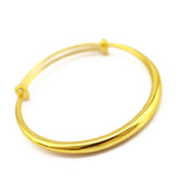 Slidable Printed Women's Bangles, Yellow Wedding Engagement Jewelry
