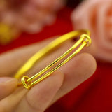 Slidable Printed Women's Bangles, Yellow Wedding Engagement Jewelry