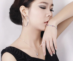 Women's Silver 925 WildCharm Crystal Bracelet Gift