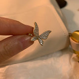 Butterfly Ear Cuff Zircon Women Clip Earrings Wedding Jewelry