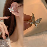 Butterfly Ear Cuff Zircon Women Clip Earrings Wedding Jewelry
