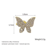 Butterfly Ear Cuff Zircon Women Clip Earrings Wedding Jewelry