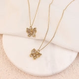 Butterfly Pendant Necklace Chain Golden Crystal Statement Zircon Goth Jewelry