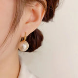 Champagne Pearl Earrings Women Versatile Jewelry