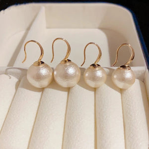 Champagne Pearl Earrings Women Versatile Jewelry