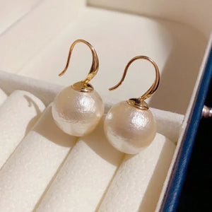 Champagne Pearl Earrings Women Versatile Jewelry