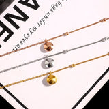 Titanium Steel LOVE Bean Anklet Gift for Women