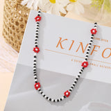 Colorful Daisy Beaded Necklace Bohemian Clavicle Chain Choker Jewelry