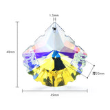 Large Crystal Glass Pendant for DIY Necklace Making