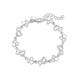 925 Sterling Silver Crystal Couple Lady Bracelet