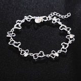 925 Sterling Silver Crystal Couple Lady Bracelet