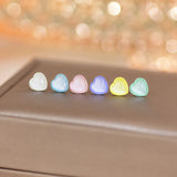 Colorful Rainbow Candy Opal Earring Heart Circle Stud Earrings