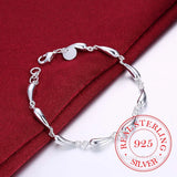 Sterling Silver Tear/Waterdrop Couple Lady Bracelet Charm