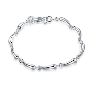 925 Silver Tear Waterdrop Couple Lady Bracelet Charm