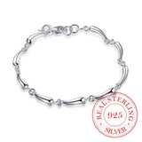 Sparkling Silver Tear/Waterdrop Couple Bracelet