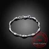 Sterling Silver Tear/Waterdrop Couple Lady Bracelet Charm