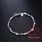 Sparkling Silver Tear/Waterdrop Couple Bracelet