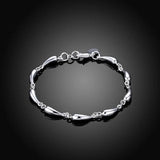 925 Silver Tear Waterdrop Couple Lady Bracelet Charm