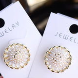 Stylish Sunflower Pearl Brooch Pin for Shirts, Cardigans - Small Size