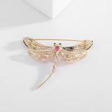 Dragonfly Silk Scarf Buckle Brooch for Women