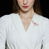 Dragonfly Silk Scarf Buckle Brooch for Women