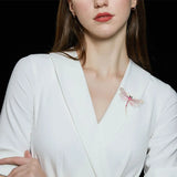 Dragonfly Silk Scarf Buckle Brooch for Women