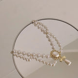 Pearl Chains Choker Rhinestone Necklaces Wedding Party Jewelry