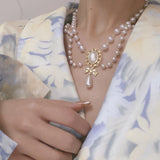 Pearl Chains Choker Rhinestone Necklaces Wedding Party Jewelry