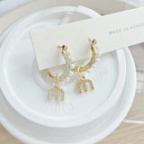 Micro Inlaid CZ Drop Earrings Wedding Jewelry for Bridal